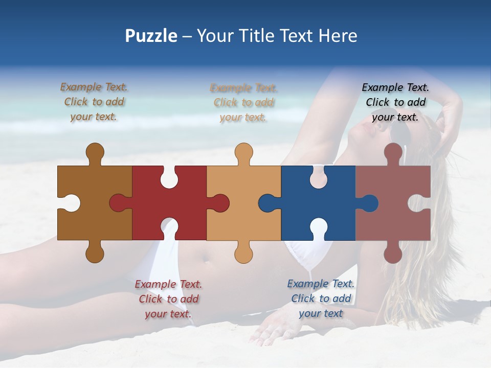 Life Female Sand PowerPoint Template