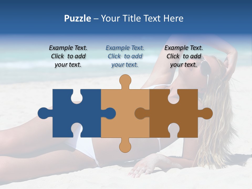 Life Female Sand PowerPoint Template