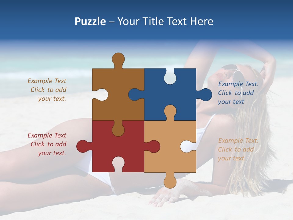 Life Female Sand PowerPoint Template