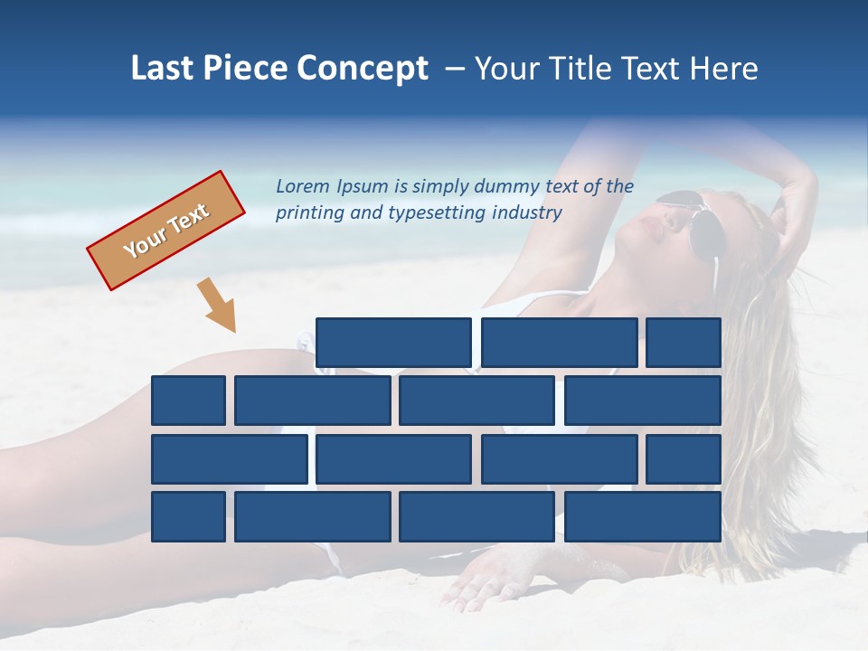 Life Female Sand PowerPoint Template