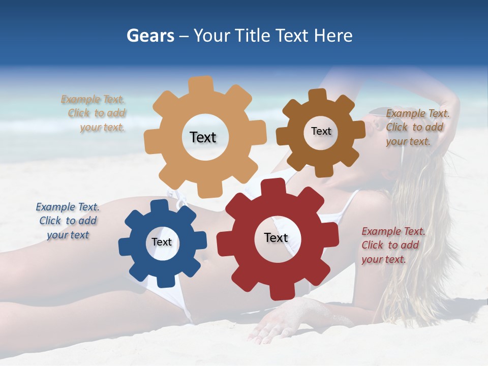 Life Female Sand PowerPoint Template