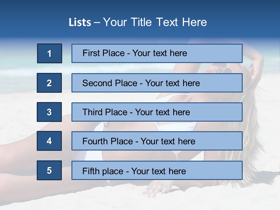 Life Female Sand PowerPoint Template