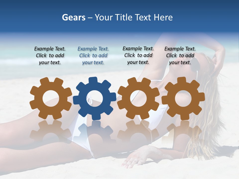Life Female Sand PowerPoint Template