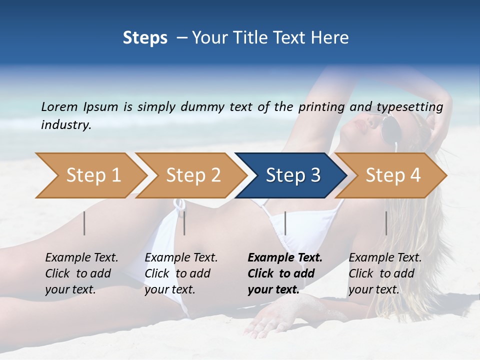 Life Female Sand PowerPoint Template