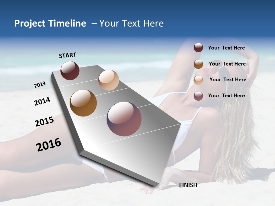 Life Female Sand PowerPoint Template