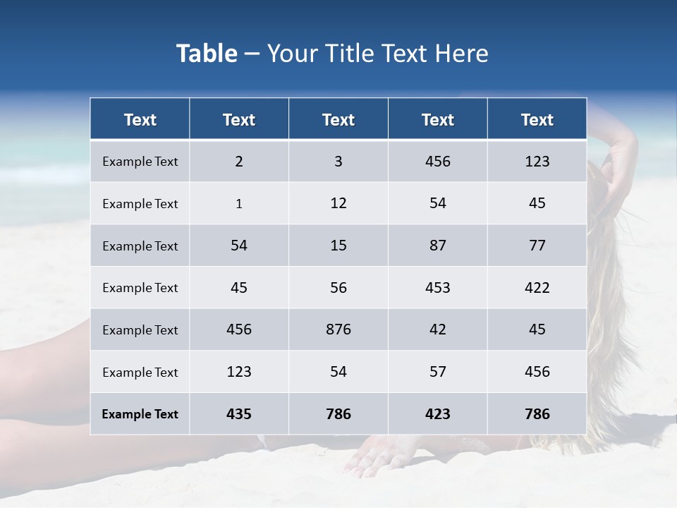 Life Female Sand PowerPoint Template