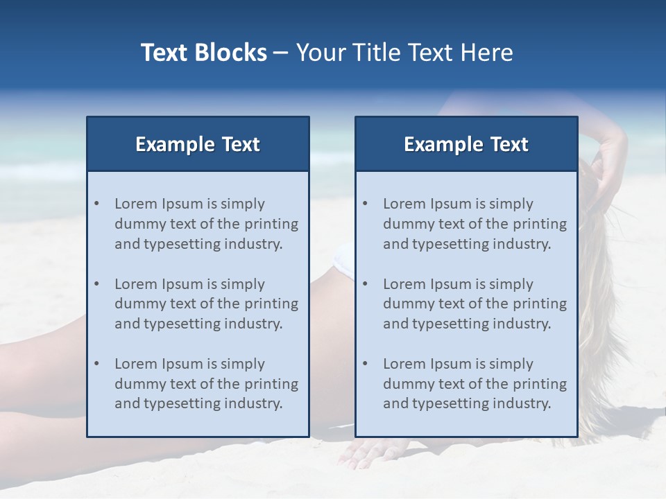Life Female Sand PowerPoint Template