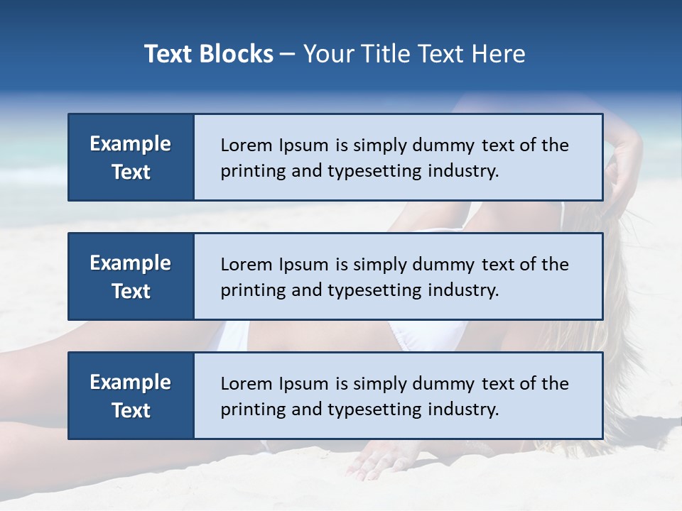 Life Female Sand PowerPoint Template