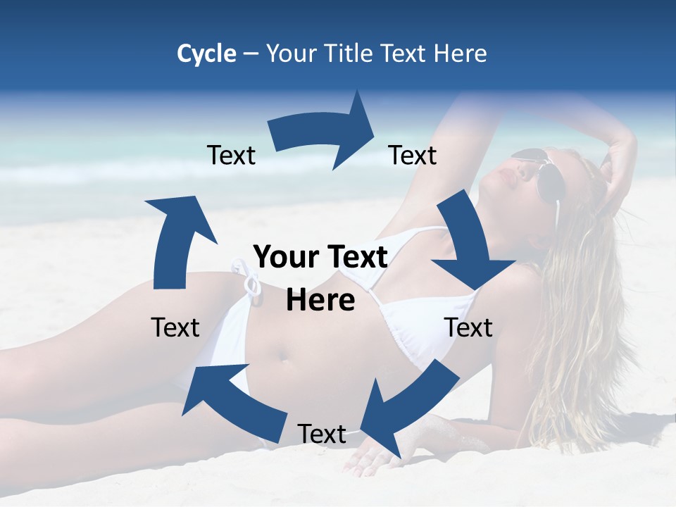 Life Female Sand PowerPoint Template