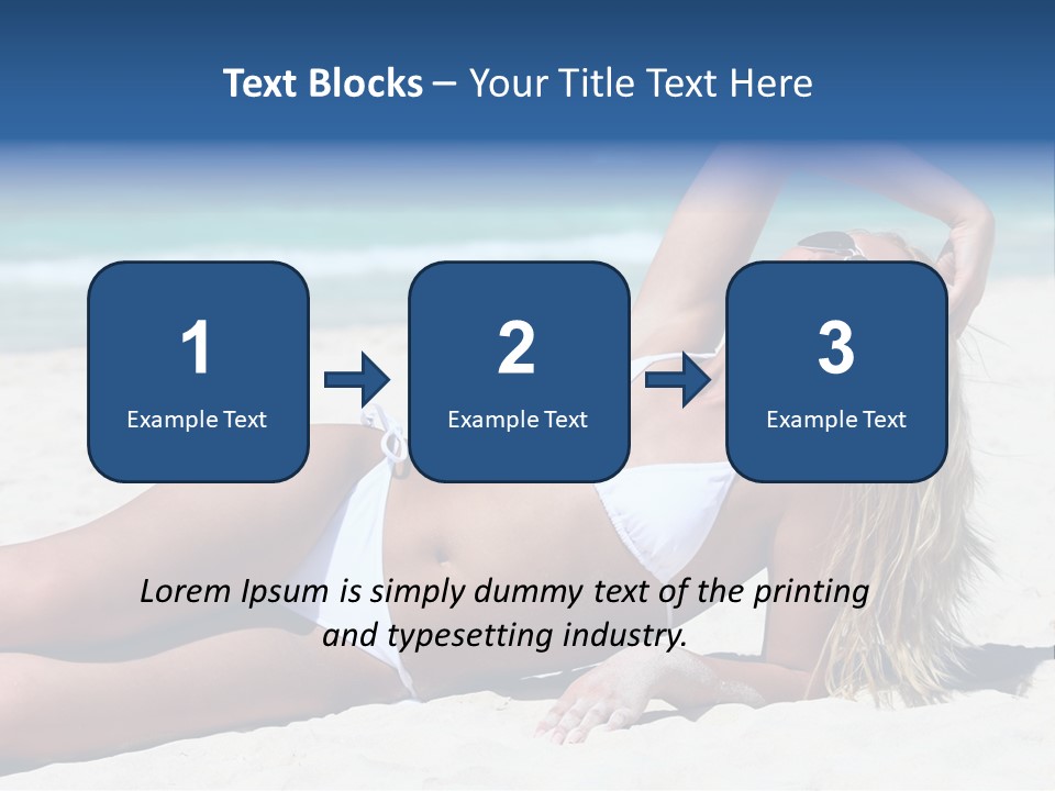 Life Female Sand PowerPoint Template