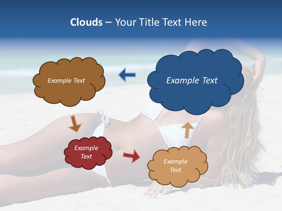 Life Female Sand PowerPoint Template
