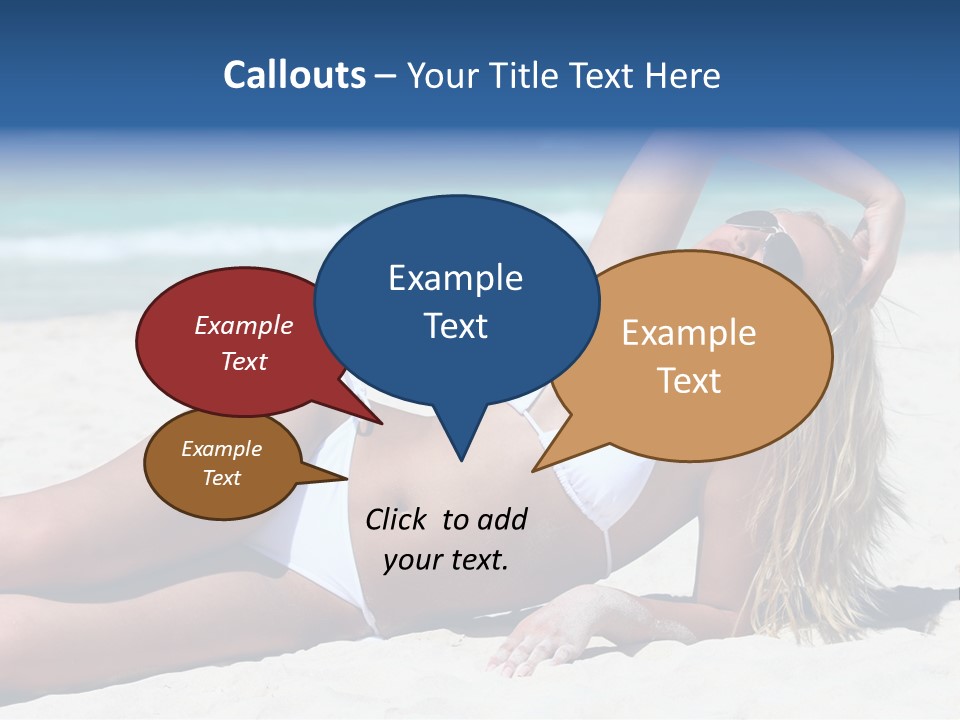 Life Female Sand PowerPoint Template
