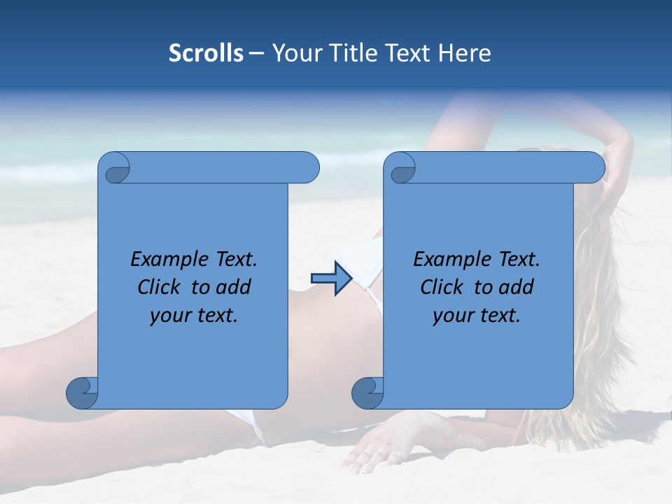 Life Female Sand PowerPoint Template