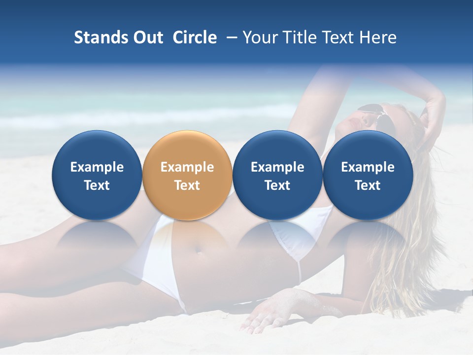 Life Female Sand PowerPoint Template