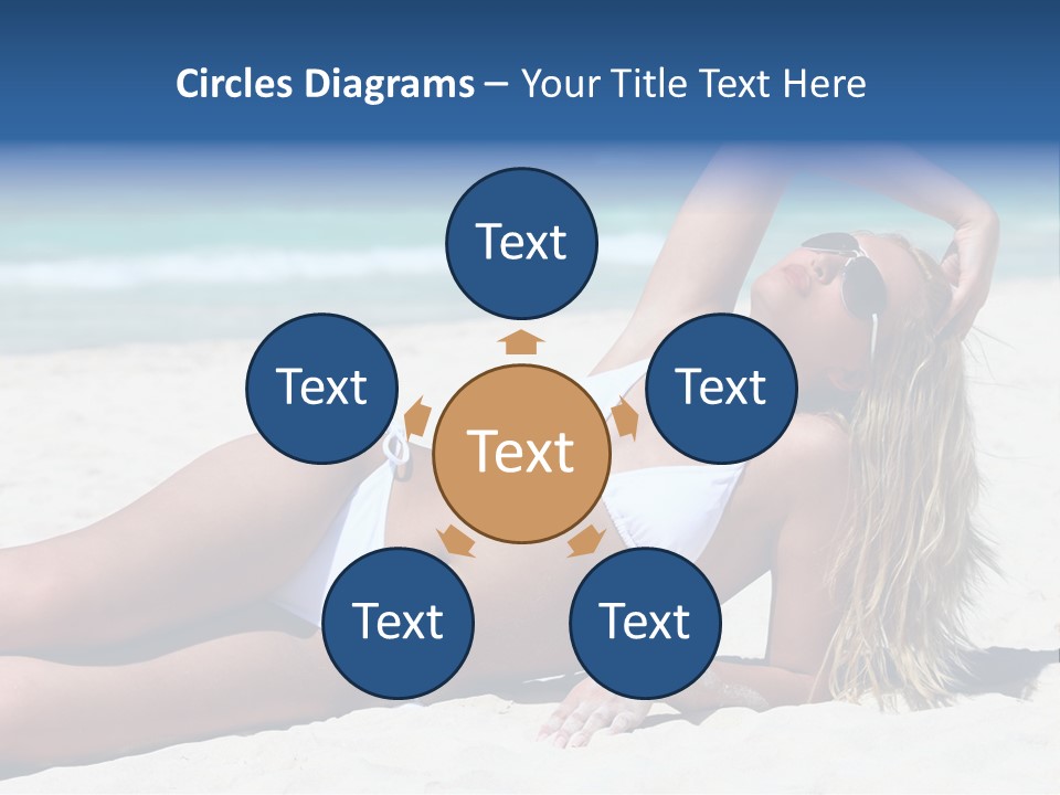 Life Female Sand PowerPoint Template