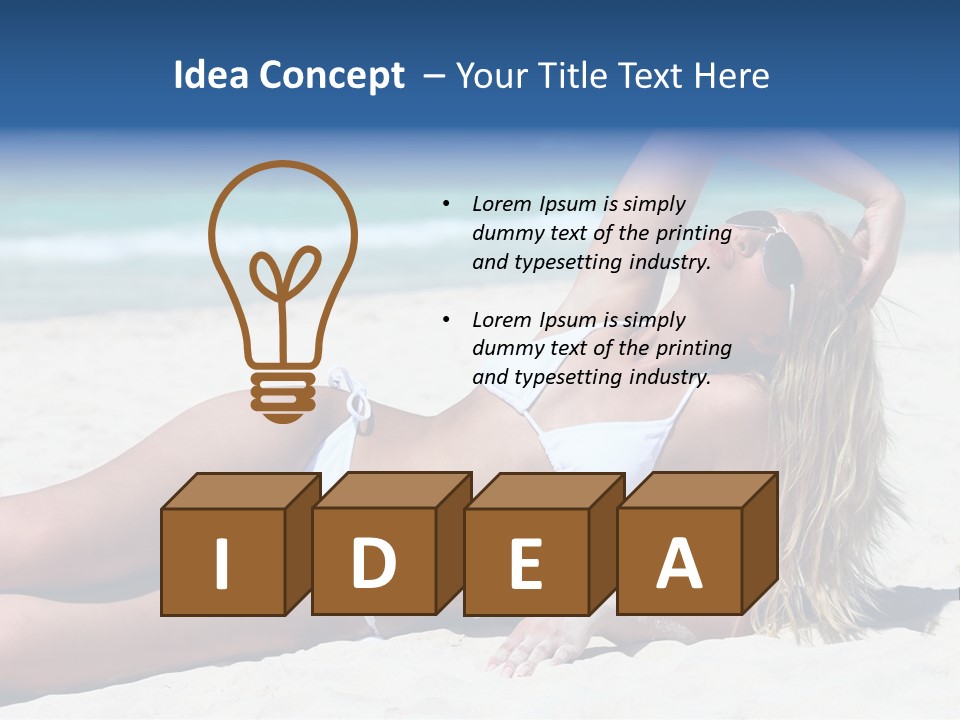 Life Female Sand PowerPoint Template