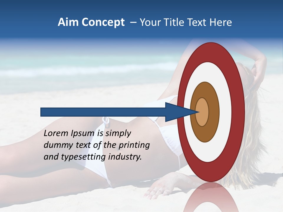 Life Female Sand PowerPoint Template