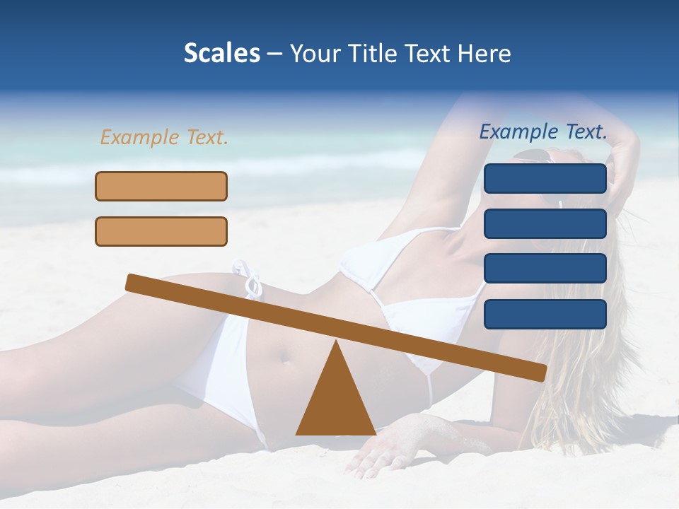 Life Female Sand PowerPoint Template