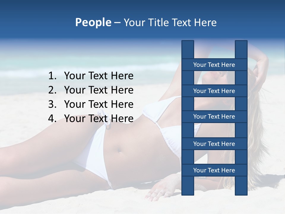 Life Female Sand PowerPoint Template