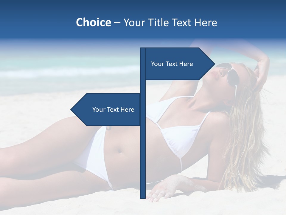 Life Female Sand PowerPoint Template