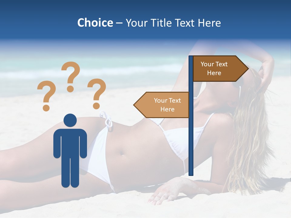 Life Female Sand PowerPoint Template