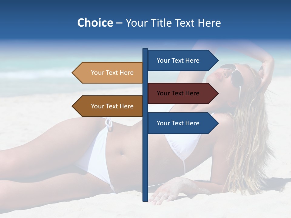 Life Female Sand PowerPoint Template