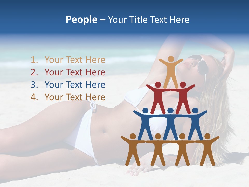 Life Female Sand PowerPoint Template