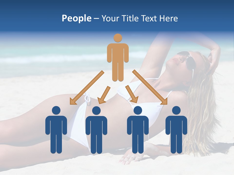Life Female Sand PowerPoint Template