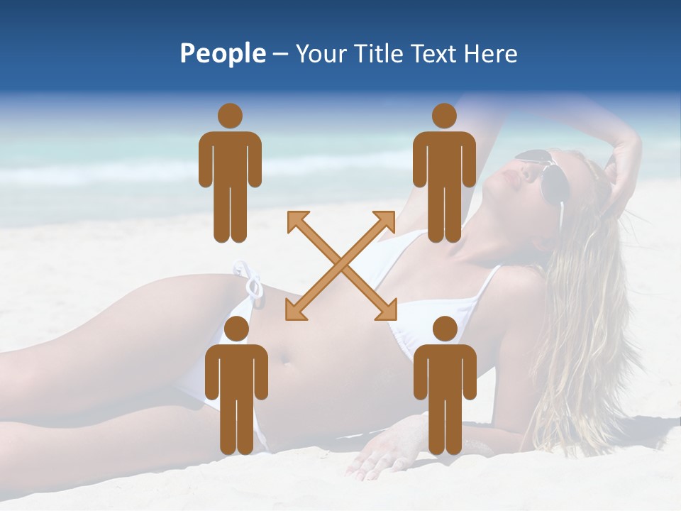 Life Female Sand PowerPoint Template