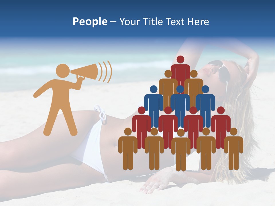 Life Female Sand PowerPoint Template