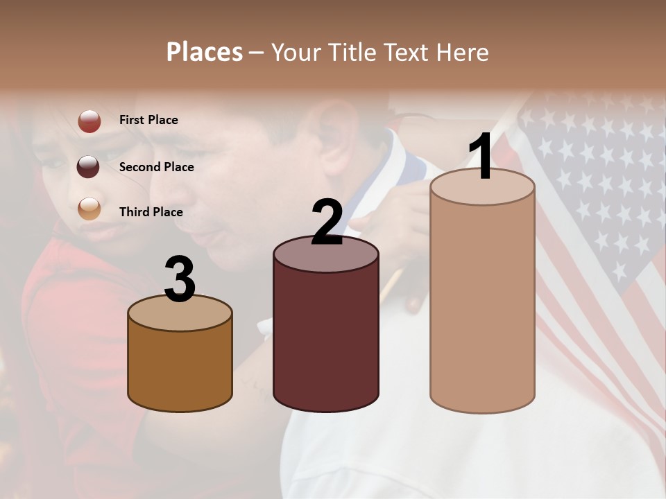 Flag Capital Girl PowerPoint Template