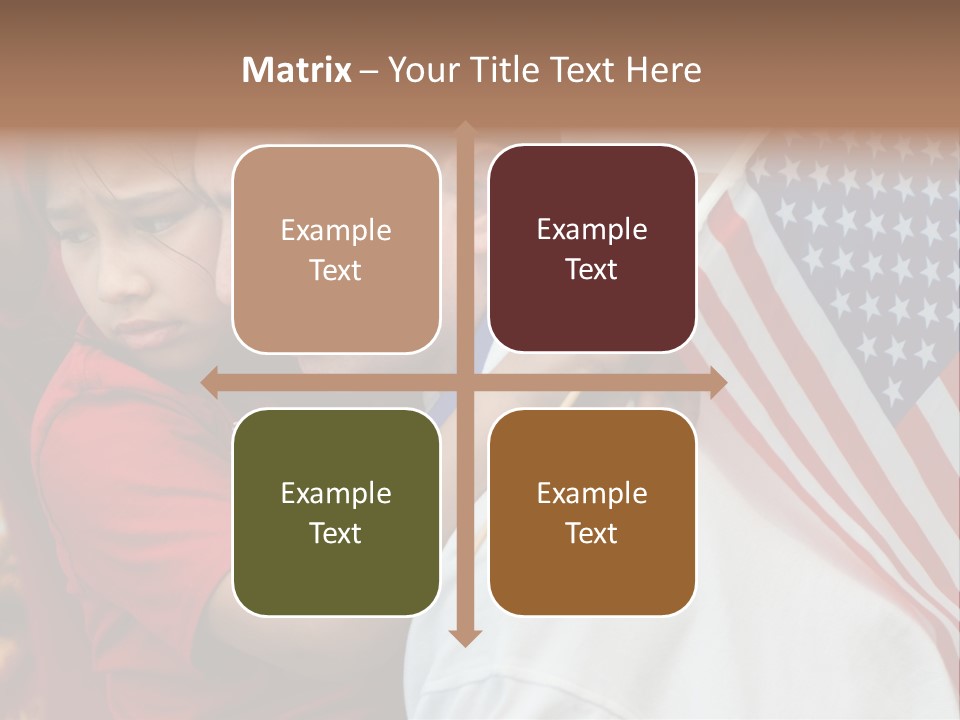 Flag Capital Girl PowerPoint Template