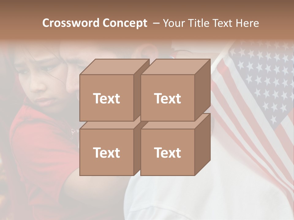 Flag Capital Girl PowerPoint Template