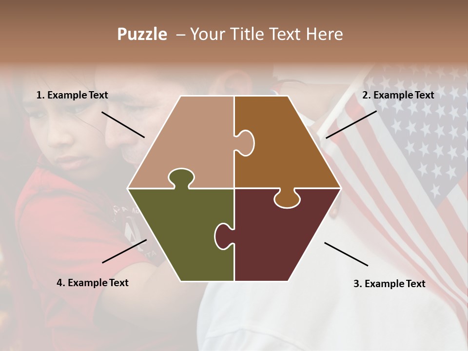 Flag Capital Girl PowerPoint Template