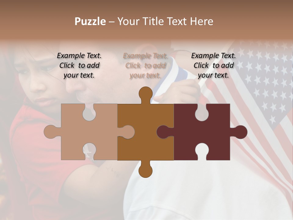 Flag Capital Girl PowerPoint Template