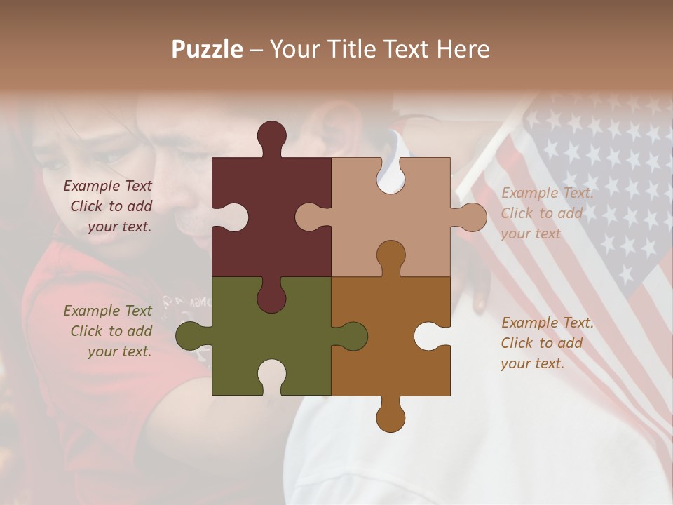 Flag Capital Girl PowerPoint Template