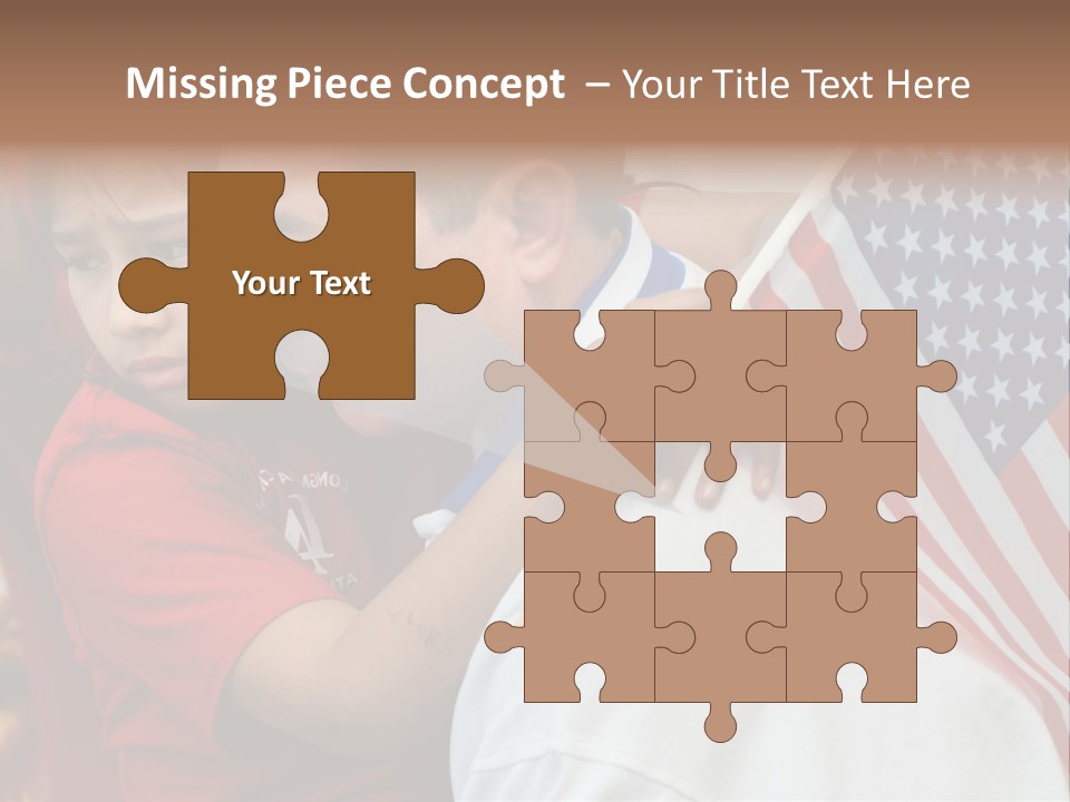 Flag Capital Girl PowerPoint Template