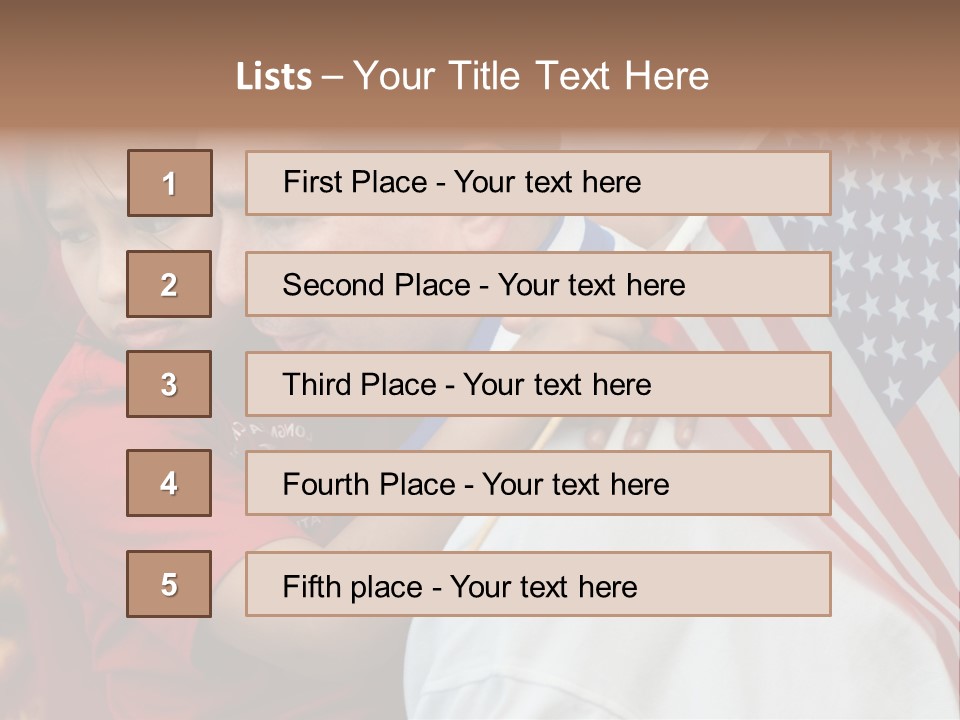 Flag Capital Girl PowerPoint Template