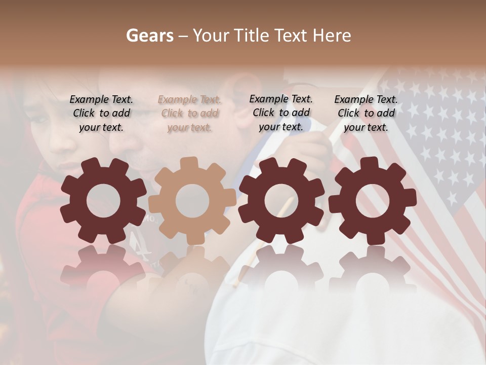 Flag Capital Girl PowerPoint Template