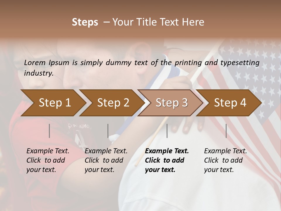 Flag Capital Girl PowerPoint Template