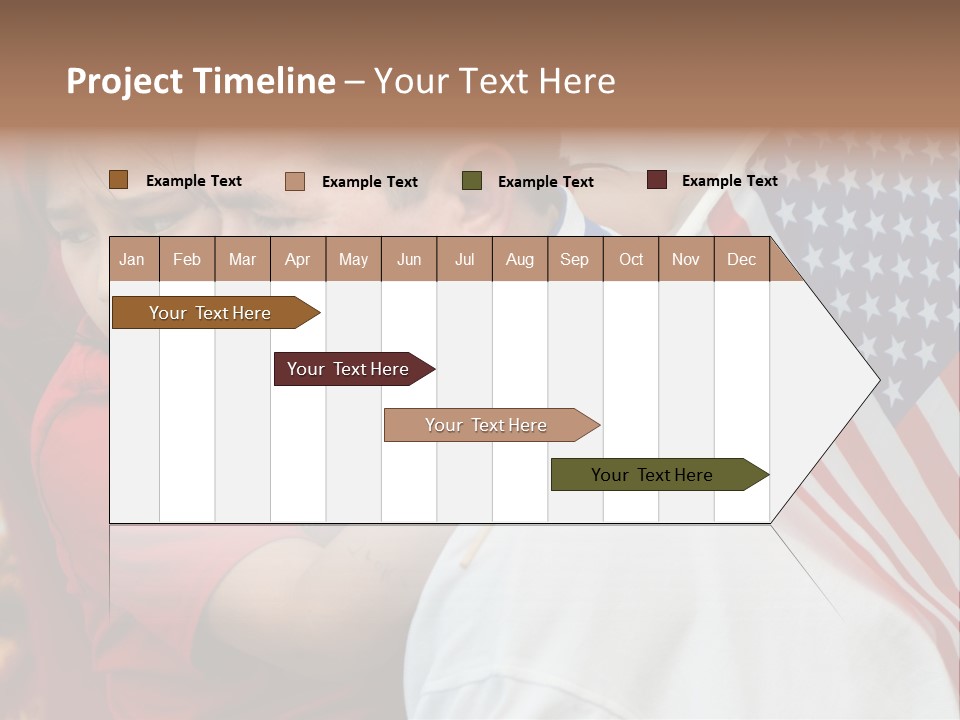 Flag Capital Girl PowerPoint Template