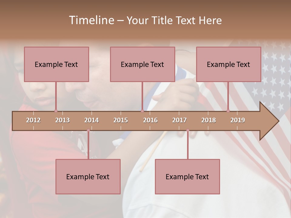 Flag Capital Girl PowerPoint Template