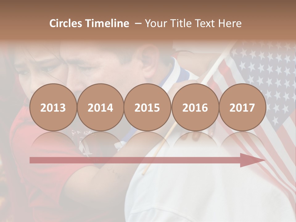 Flag Capital Girl PowerPoint Template