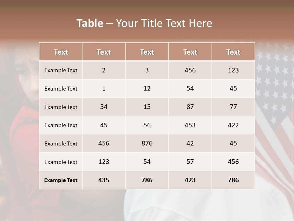 Flag Capital Girl PowerPoint Template