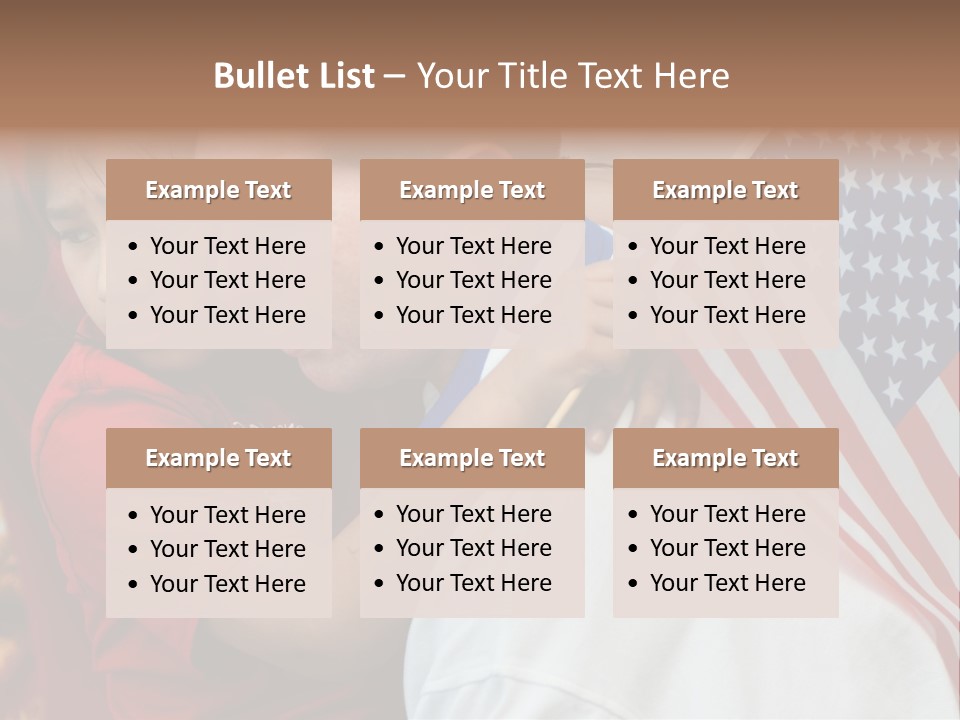 Flag Capital Girl PowerPoint Template