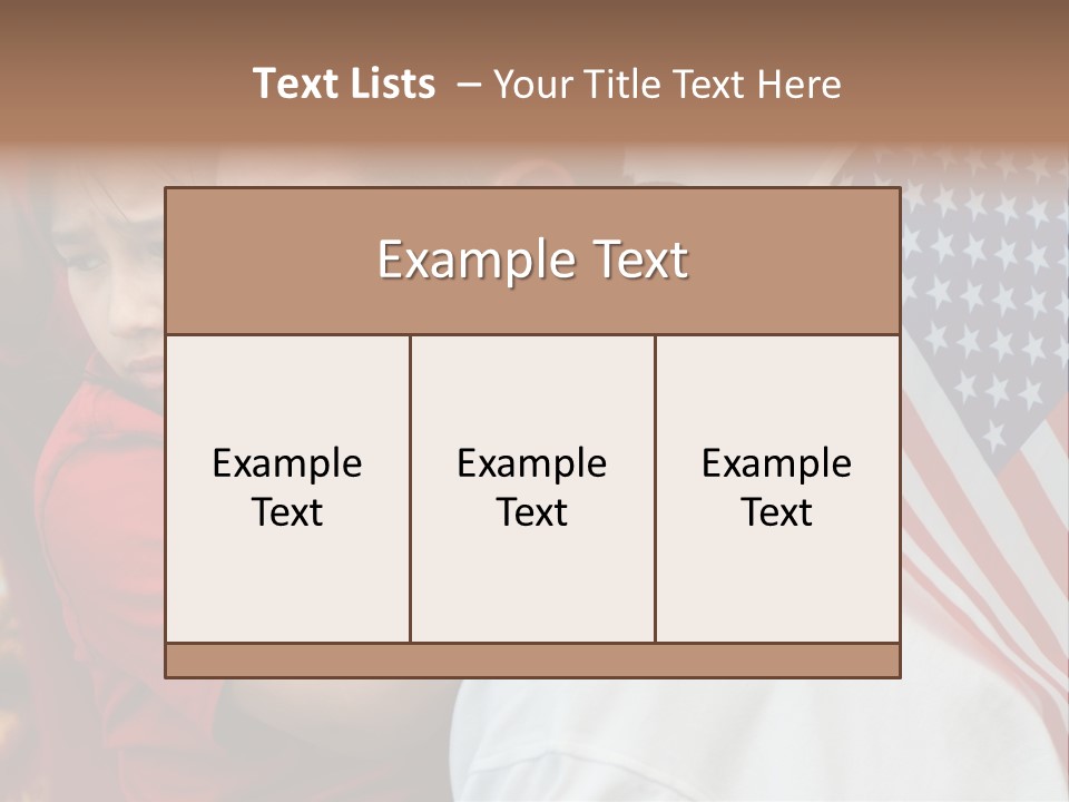 Flag Capital Girl PowerPoint Template