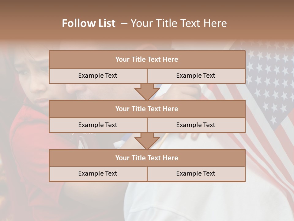 Flag Capital Girl PowerPoint Template