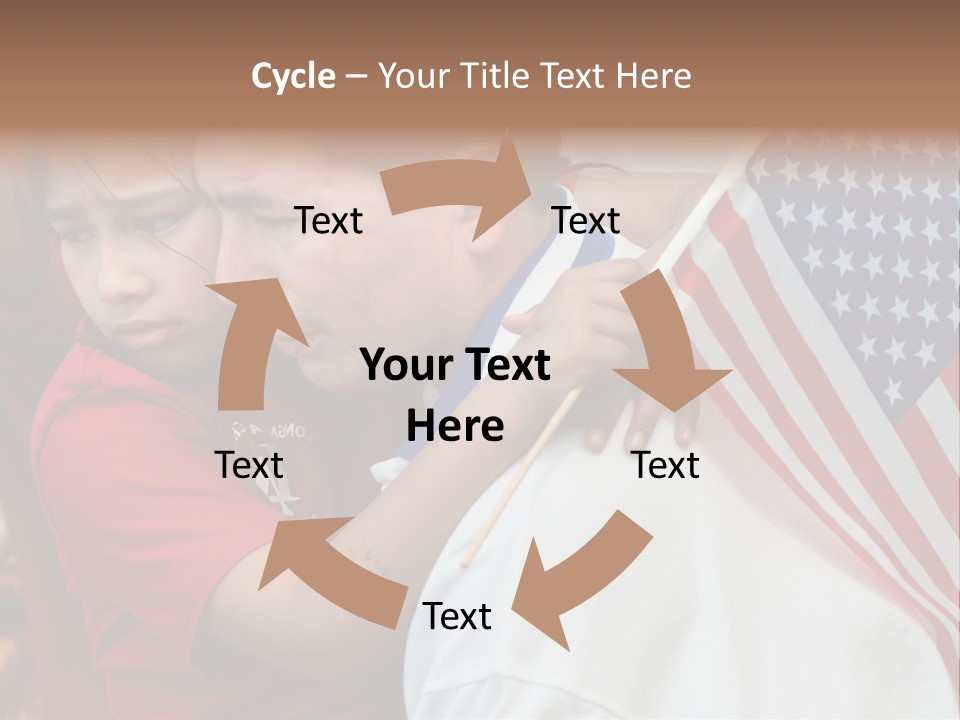 Flag Capital Girl PowerPoint Template