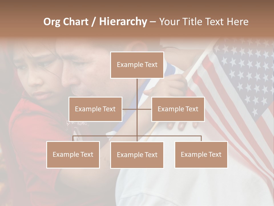 Flag Capital Girl PowerPoint Template