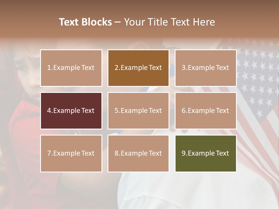 Flag Capital Girl PowerPoint Template